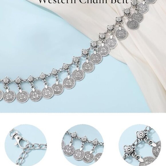 Western Chain Silver Belt - Picture 7 of 7